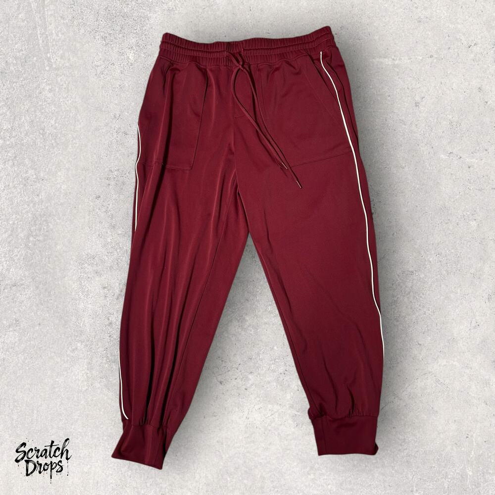 Lou and Grey Track Pants Size Large NWOT Maroon Joggers Womens Comfy Lounge